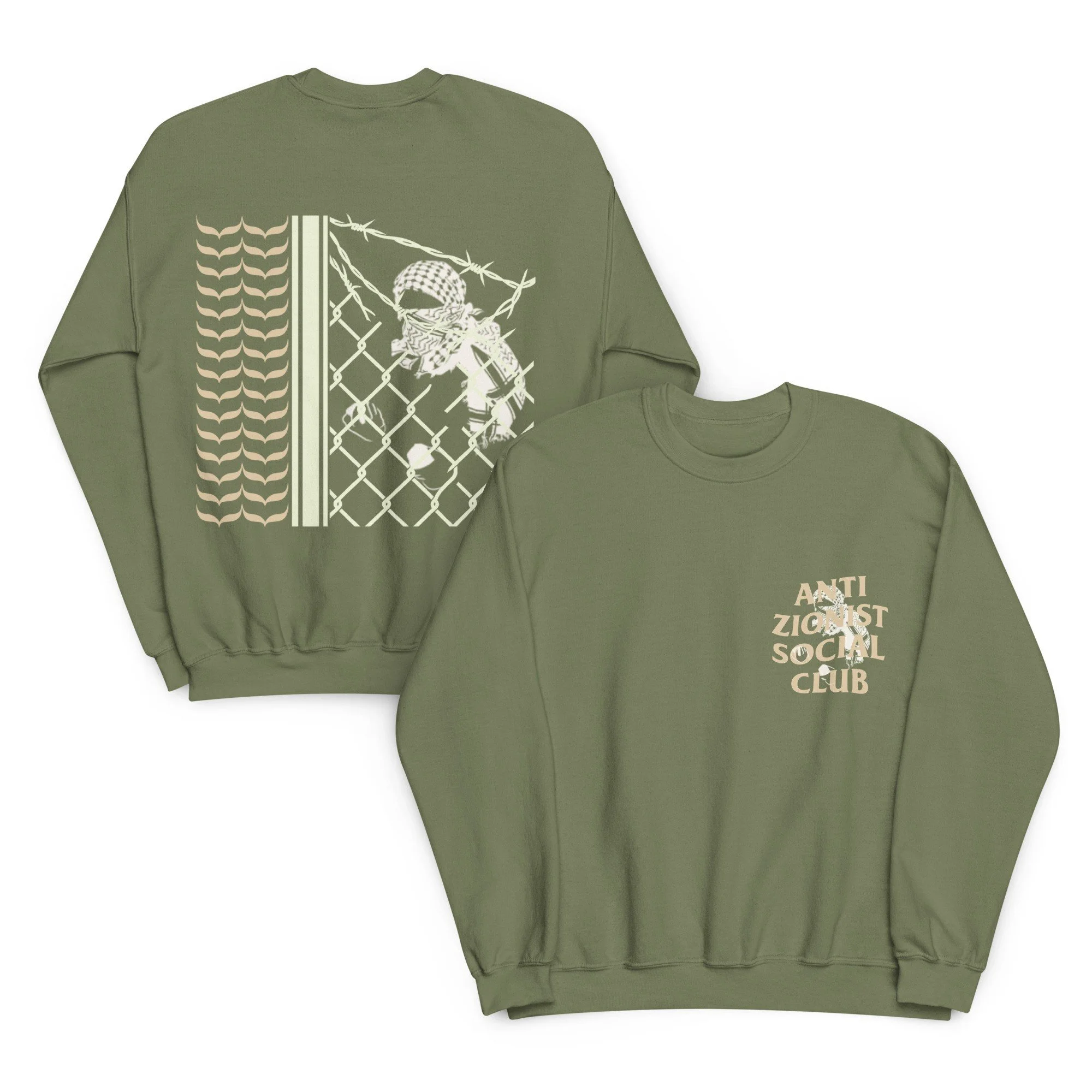 AZSC Sweatshirt – Through the Wire | Anti Zionist Social Club